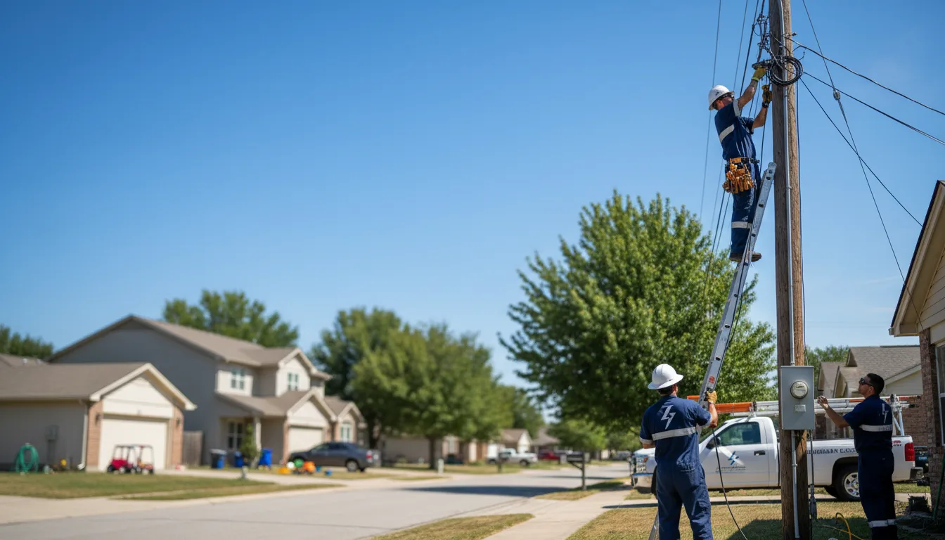 Residential electrician providing installation services in Washburn, ME